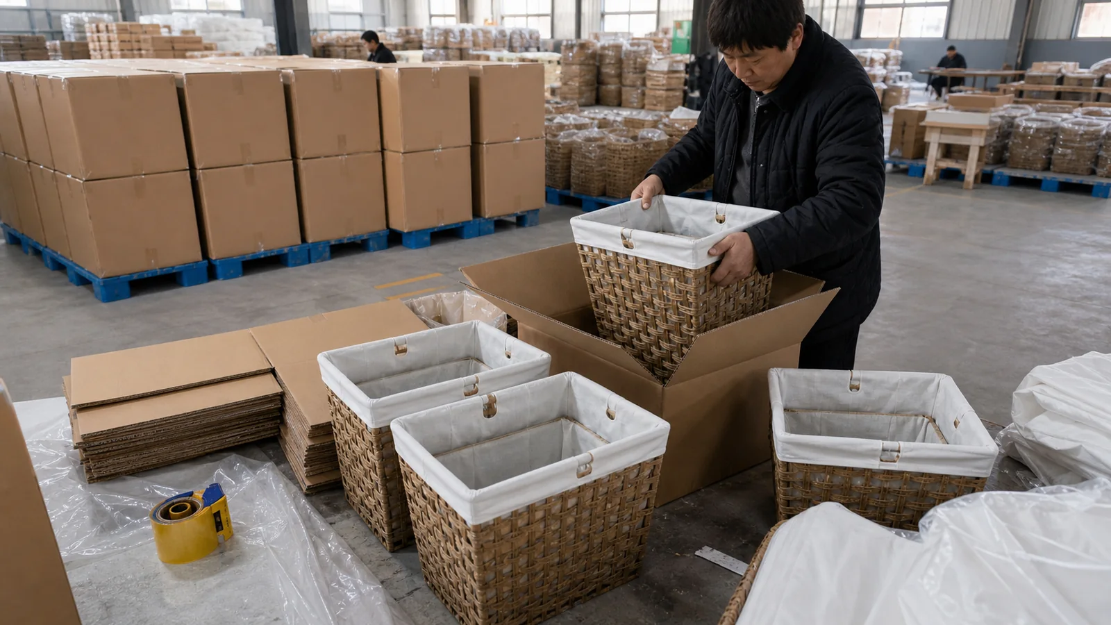Export Carton Planning for Woven Storage Baskets sourcing guide cover